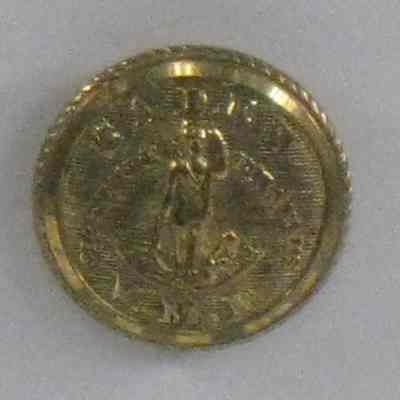 Virginia Military Institute cadet uniform button made into a hat pin
