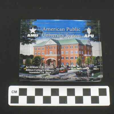 American Public University paperweight