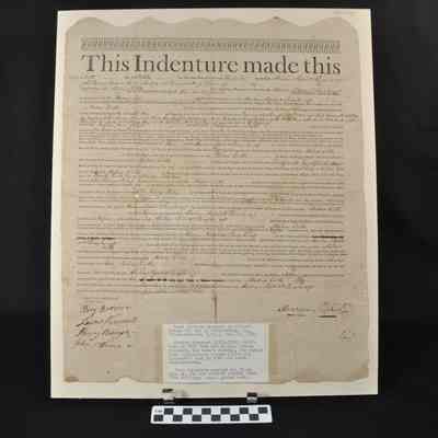 Deed for lot 71 on High Street in Mecklenburg, Virginia