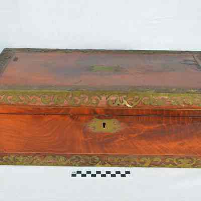 Portable wooden writing desk