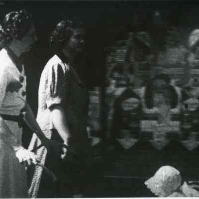 Two women with children