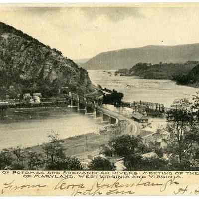 Junction of the Potomac and Shenandoah Rivers. Meeting of the States of Maryland, West Virginia, and Virginia