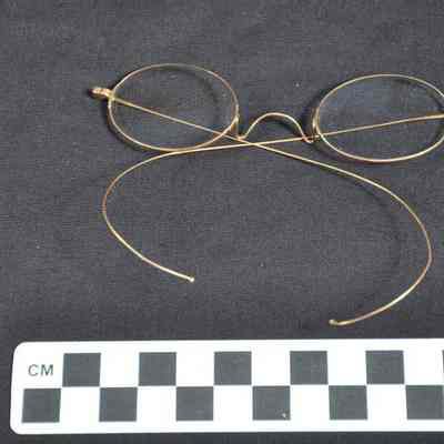 Gold, very thin wire-rimmed glasses