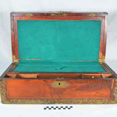 Portable wooden writing desk