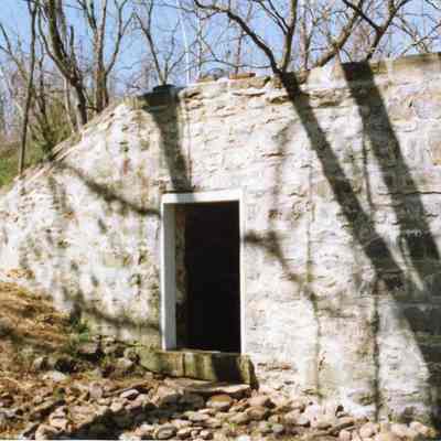 Partially restored bathhouse at Shannondale