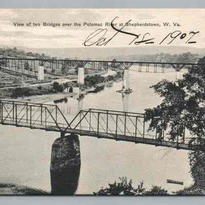 Two bridges over the Potomac River at Shepherdstown, 1907 (IMG3926002)