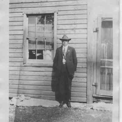 James Milton, at home of John Gardner - 1922 or 1923