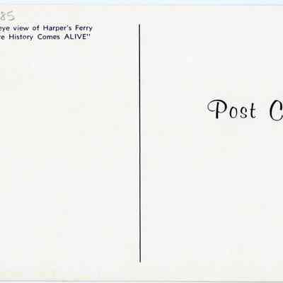 Bird's Eye View of Harpers Ferry, "Where History Comes ALIVE"