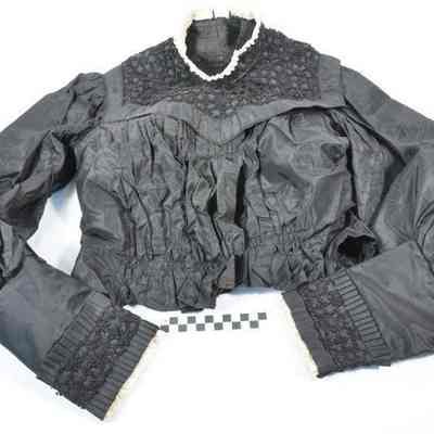 Black silk mourning suit - blouse