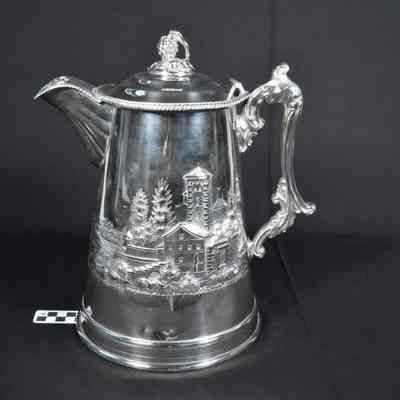 Silver water pitcher