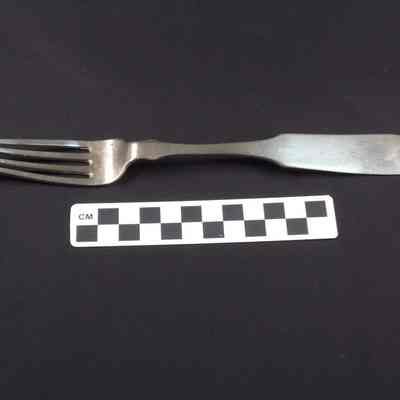 Nickel or pewter fork