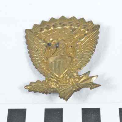 Brass U.S. infantry Hardee hat eagle plate