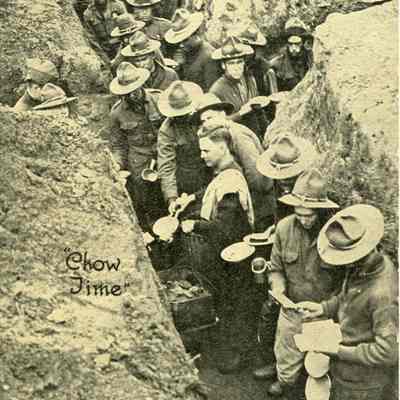 Chow Time: Chicago Daily News War Postal Card