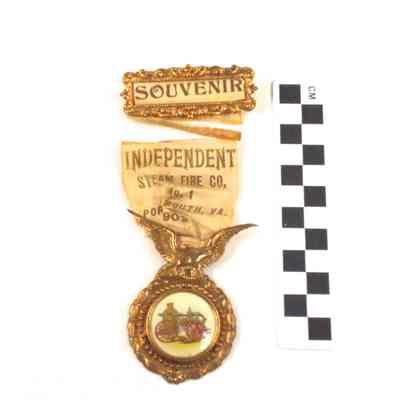 Independent Steam Fire Co. souvenir ribbon