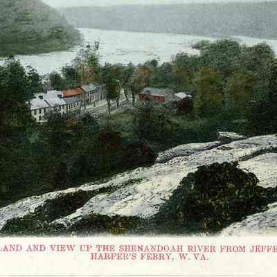 Herr's Island and View Up the Shenandoah River From Jefferson Rock. Harper's Ferry, W. VA.