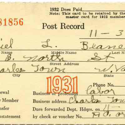 Daniel L. Beaner, 1931