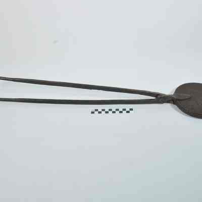 Cast and wrought iron wafer iron with rare eagle design