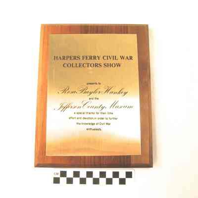 Harpers Ferry Civil War Collections Show plaque