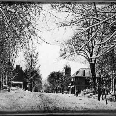 Winter scene, East Washington Street