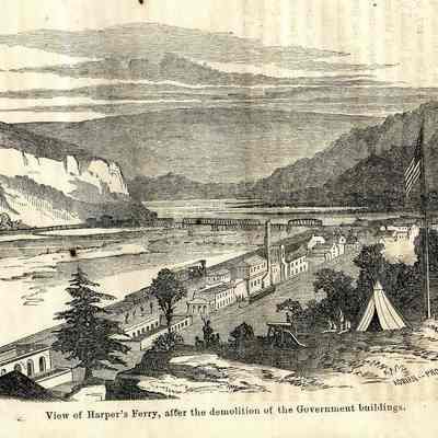 View of Harpers Ferry, after the demolition of the Government buildings