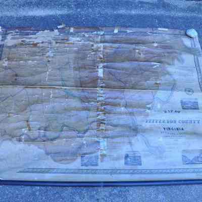 Map of Jefferson County Virginia by S. Howell Brown from Actual Survey with the farm limits.