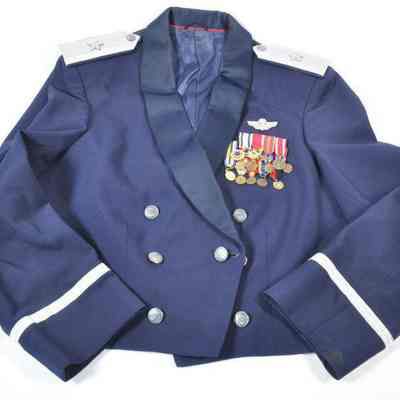 U. S. Air Force, dark blue dress uniform; Military tuxedo - jacket
