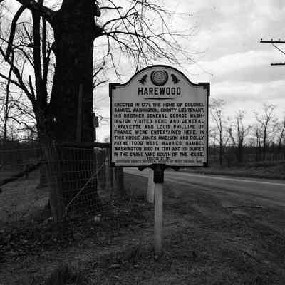 Harewood historical marker