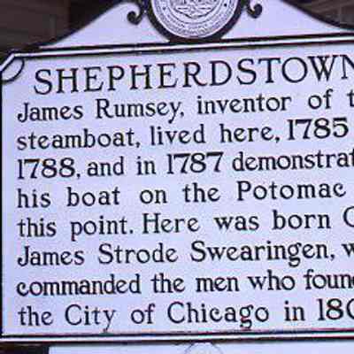 James Rumsey and James Strode Swearingen historical marker