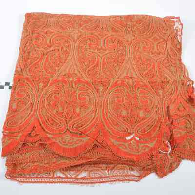 Red lace shawl