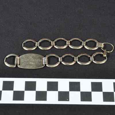 Lucy Rosenberger Milton's military identification bracelet