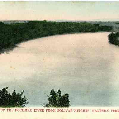 View Up the Potomac River From Bolivar Heights. Harper's Ferry, W. VA.