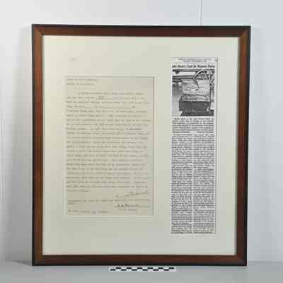 Affidavit concerning John Brown's trunk