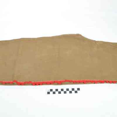 Olive brown cotton pants, part of a Native American children's costume