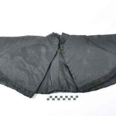 Black silk cape worn by Emily Jane Blessing