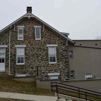 Cornerstone of addition to Anthony Library, Storer College