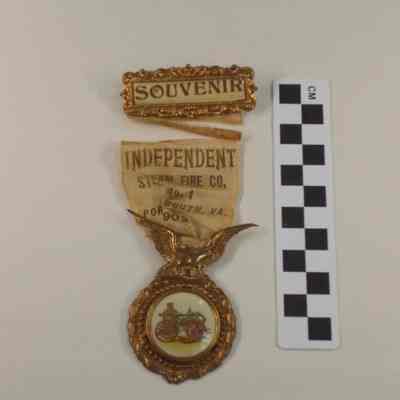 Independent Steam Fire Co. souvenir ribbon