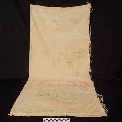 Canvas feed sack from Peoples Supply in Charles Town, West Virginia