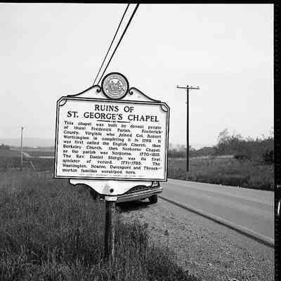 Ruins of St. George's Chapel historical marker