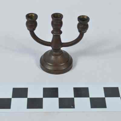 Miniature brass candelabrum