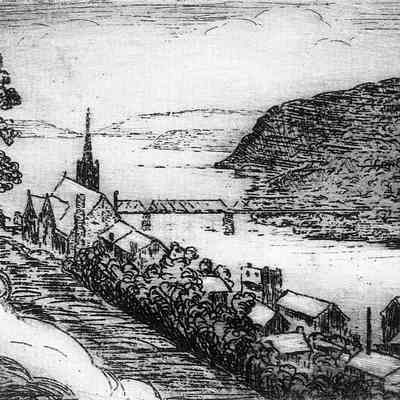 Sketch of Harpers Ferry, West Virginia