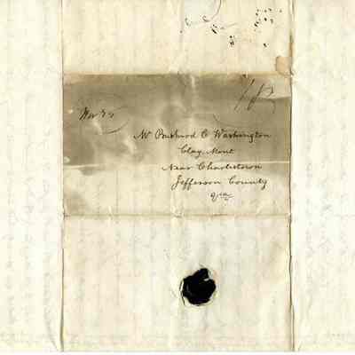 letter from Thomas Washington to Bushrod Corbin Washington ~ address