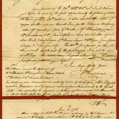 1786 letter from William Hartshorne to James Rumsey