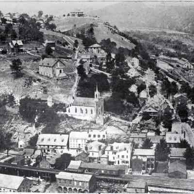 Lower Town Harpers Ferry and "The Point" from Loudoun Heights c. 1895