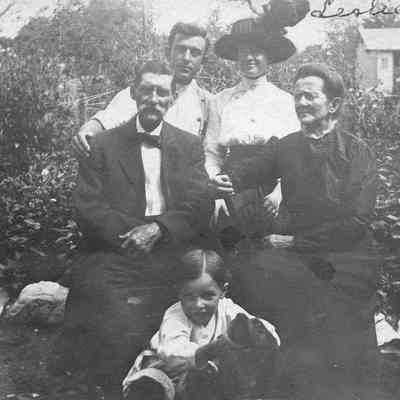 Mr. & Mrs. Leslie, with Clara Leslie, a Hill cousin, and  Erroll Leslie