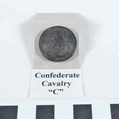 Confederate cavalry "C" button