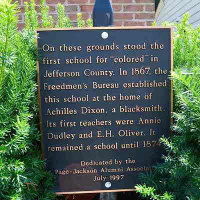 Grounds of first "colored" school