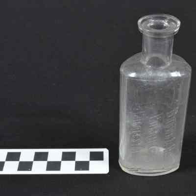Clear glass medicine bottle