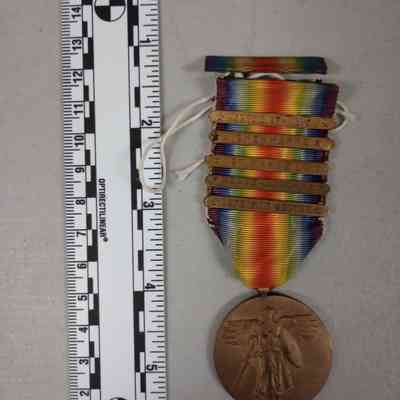 Victory medal and French ribbon awarded to Dennis Daniels Link