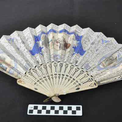 Fan with bone sticks
