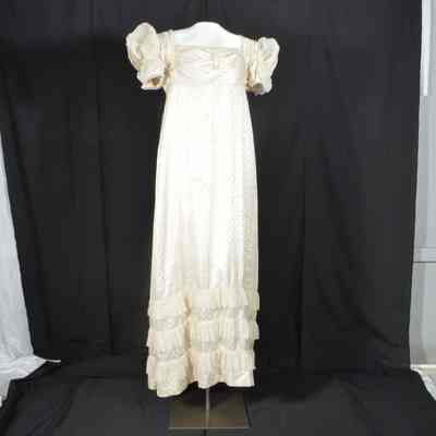 Cream silk Empire wedding dress
